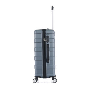 3 Piece Abs Trolley Case Set Horizontal Stripes Light Blue 20/24/28"