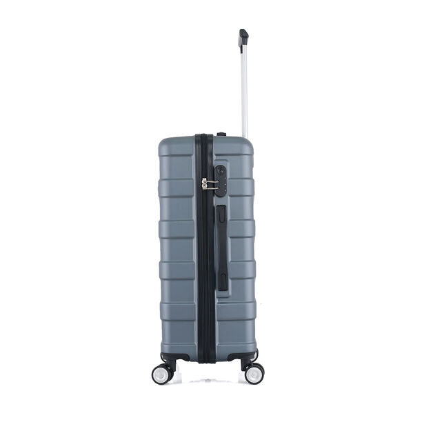 3 Piece Abs Trolley Case Set Horizontal Stripes Light Blue 20/24/28" image number 5