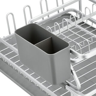 Alberto silver aluminum dish rack 2 tiers 56.8*37*27 cm