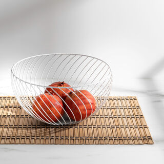 Alberto White Coated Fruit Basket 