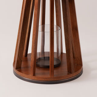 Homez wood and metal lantern 31*31*40cm
