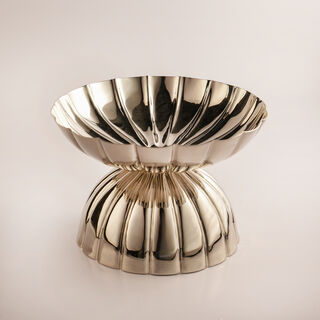 La Mesa Metal Fruit Bowl 36*36*24.5Cm Large, Silver