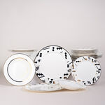 La Mesa white/gold porcelain 18 pc dinner set image number 5