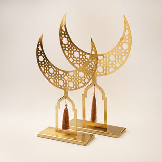 Homez Ramadan Decorative Crescent Design, Gold 33*8*28Cm