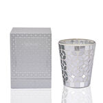 Candle jar 360g White sandalwood fragrance in silver image number 0