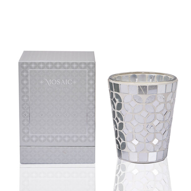 Candle jar 360g White sandalwood fragrance in silver image number 0