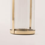 Qourb collection glass and gold metal candle holder 13*13*17 cm image number 5