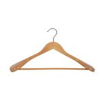 Wooden Coat Hanger With Round Bar Natural image number 0