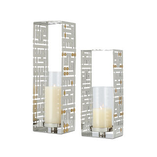 Kov Metal Candle Holder 13*6*31 Cm