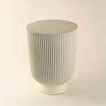 Homez Ceramic Coffee Table 41*41*54Cm, White image number 1