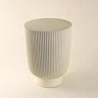 Homez Ceramic Coffee Table 41*41*54Cm, White