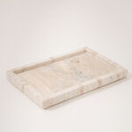 Homez marble candles serving tray 38*38*6.35cm, white image number 0