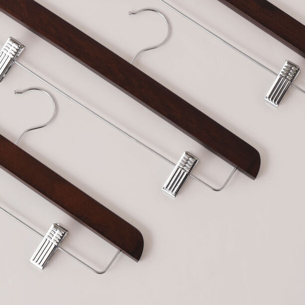 هومز علاق بنطلون 3 قطع خشبية، بني 37*26*32 سم image number 2