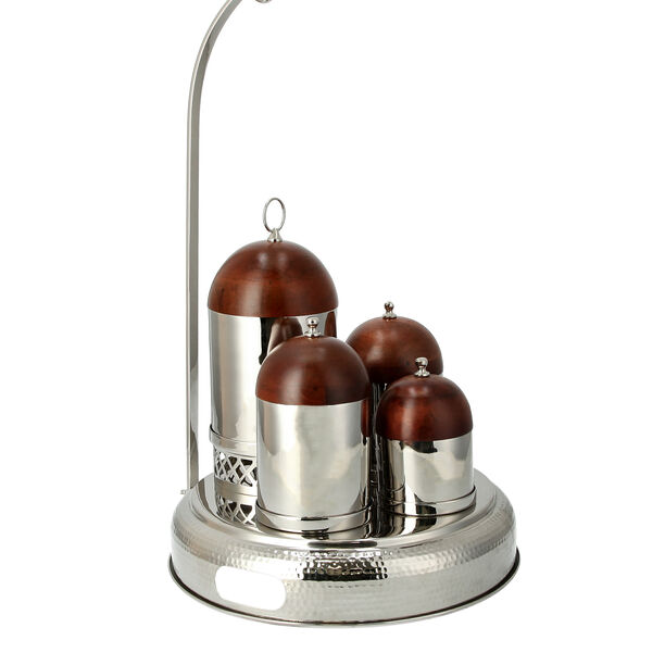 STAINLESS STEEL TRAY WITH 4 CONDEMENTS image number 4