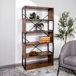 Homez Bookshelf 80*30*160 cm Wood Texture image number 0
