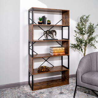 Homez Bookshelf 80*30*160 cm Wood Texture