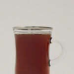 Tea Glass Set 6 Pieces Double Line Silver image number 1