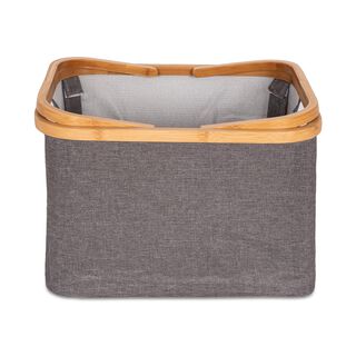 Fabric & Bamboo Basket 40.5X33X26