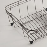 Alberto stainless steel 1 tier dish rack 32.6*37.7*16.5, black image number 2