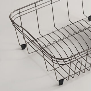 Alberto stainless steel 1 tier dish rack 32.6*37.7*16.5, black