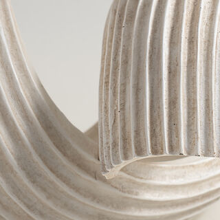Homez resin ripple sculpture, off white 41.3*29.5*26.5cm