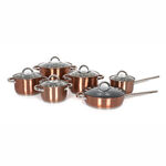 Alberto 12 Pieces Stainless Steel Cookware Set Copper image number 1