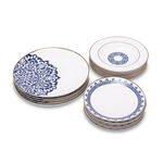 18 Pcs Dark Blue Frills Dinner Set  image number 1