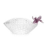 La Mesa Glass Bowl With Violet Crystal Flower 26 Cm image number 2
