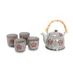 Oriental Ceramic Tea Pot Set 5 Pieces image number 0