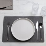 La Mesa 4pcs imitation fabric rectangular placemats, grey 45*30cm image number 3