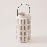 Homez Ceramic Lantern, White 15.5*15.5*28Cm image number 1