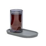 Dallaty grey and black glass and porcelain tea cups set 12 pcs image number 3