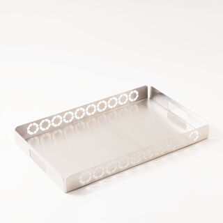 Dallaty steel serving tray 50*31*4.5cm, silver