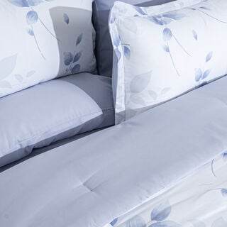 Cottage 6pc pretty leaves lavender super king comforter set 250*260cm