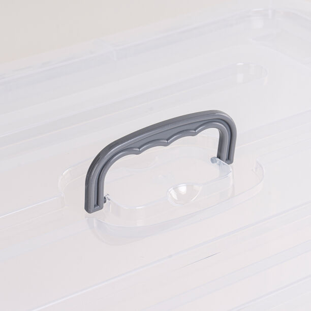 STORAGE BOX with HANDLE ON LID PLASTIC image number 3