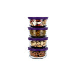 Kitchen classics transparent glass food storage set with lids 8 pcs 0.23L image number 2