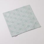 100% Cotton cushion cover with Geometric Embroidery Ice Blue 45x45cm image number 2