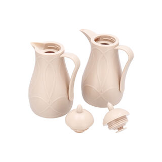 Dallaty beige plastic flask 1L 2 pcs