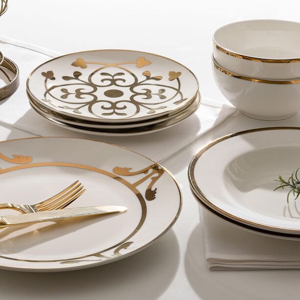 La Mesa Porcelain Dinner Set 16 Pieces Gold  image number 5