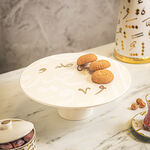 La Mesa white porcelain cake stand with caligraphy image number 4