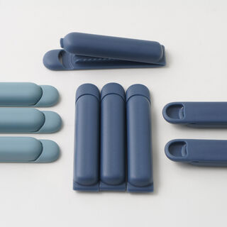 Alberto set of 9 bag clips blue large & small sizes, blue