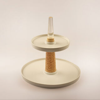 La Mesa Porcelain 2Tier Cake Stand, White Dia 30Cm,19Cm