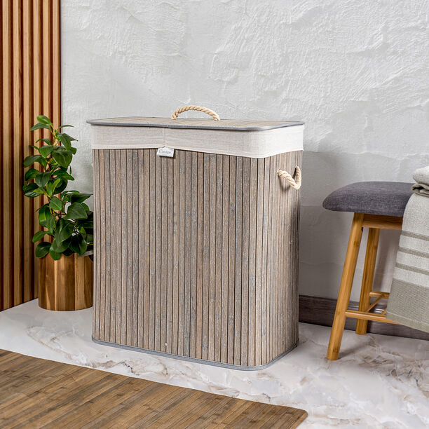 Bamboo Hamper Grey image number 0