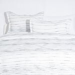 Cottage 6pcs stripes white king comforter set, 220*240cm image number 1