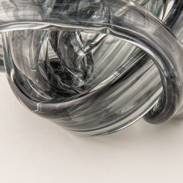 "Homez twist glass home accent 15cm, light grey image number 3