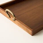 Dallaty rectangular wood tray with handel 54.3*35.6*8 cm image number 4