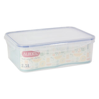 Alberto Plastic Food Saver Rect Shape V:2.5L Blue Lid