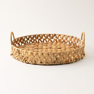 Dallaty tray round shape, rattan 38*38*12cm