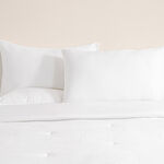 Boutique blanche cotton waffle comforter set 3pcs king 240*220cm, white image number 1