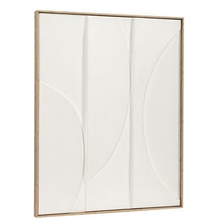 Homez wall art framed canvas wood, white 80*100cm